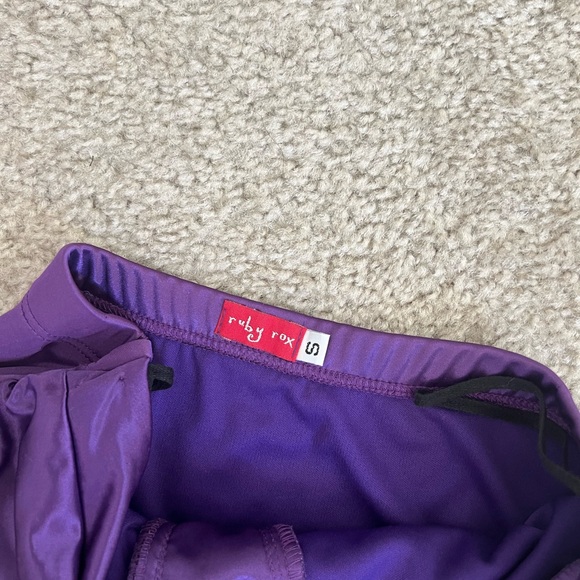 Ruby Rox Strapless Ruched Purple Dress - Picture 3 of 4